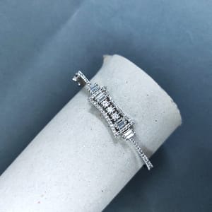 Bracelet In Rhodium Plated Delicate Designer