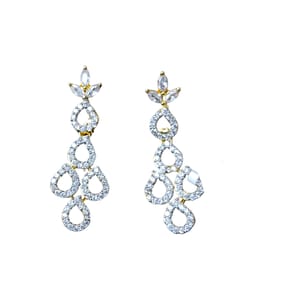 American Diamond Stones Fancy Hanging Earrings