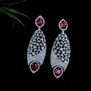 Rhodium Dangler- Party Wear Hanging Earring