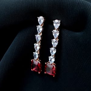 Rose Gold Dangler Single Line Stone Studded Online