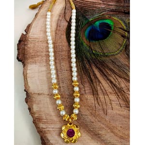 Pearl Thushi- Single Line Pearl Necklace