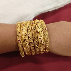 Designer Bangles- Matte Polish Bangles Set Of 6