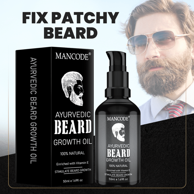 Mancode Ayurvedic Beard And Hair Growth Oil 50ml Natural Hair Oil For Thicker And Longer Beard 1555